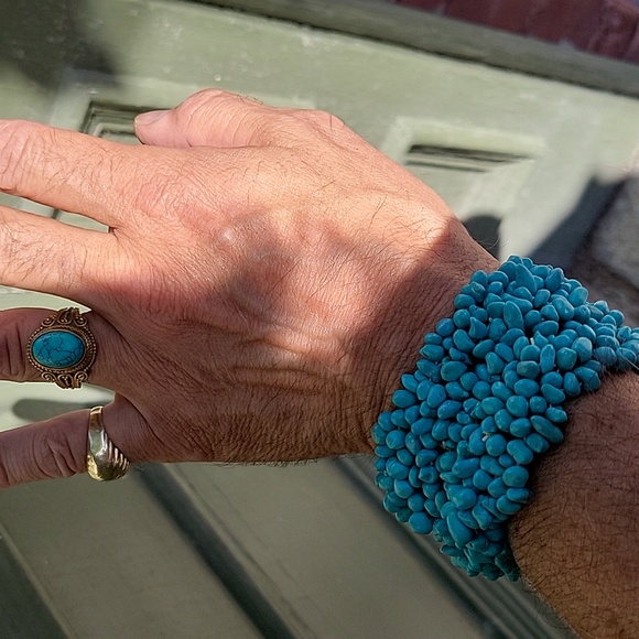 Turquoise stretch bracelet - Picture 2 of 4